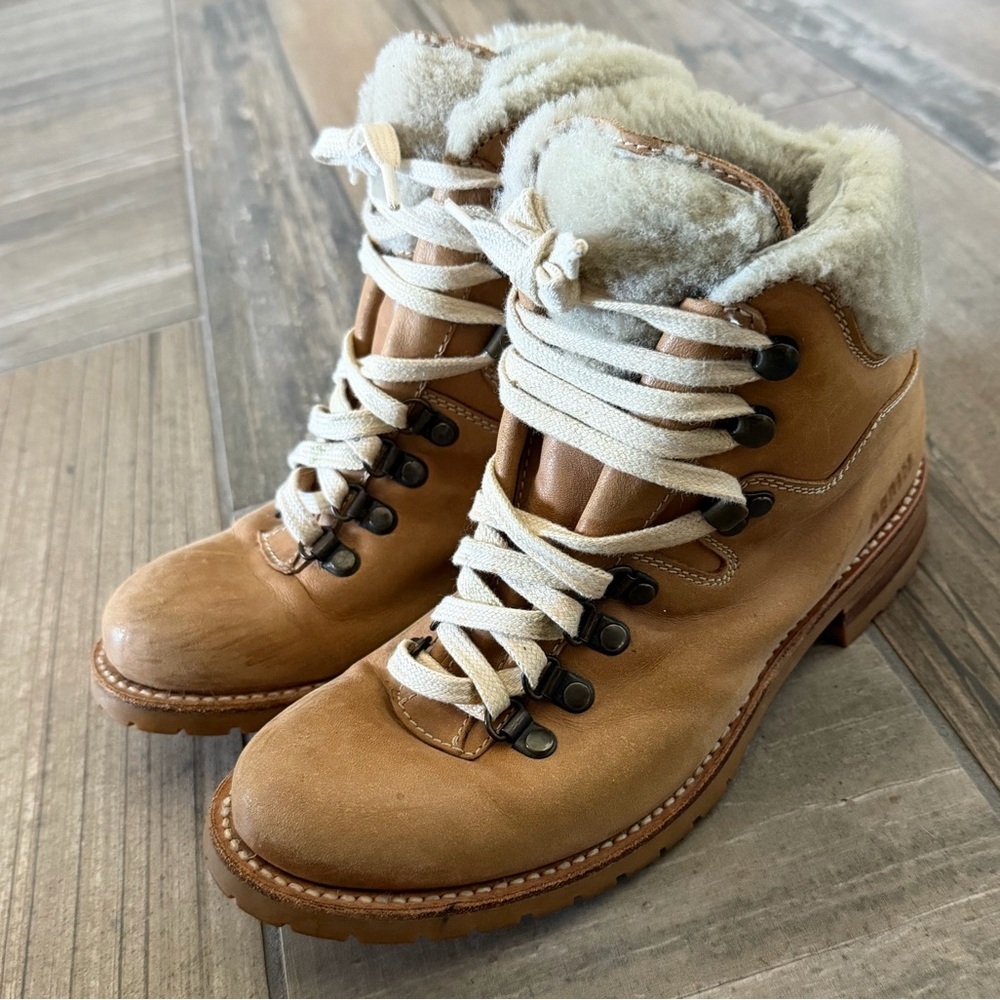 Aerin leather and shearling boots size 7